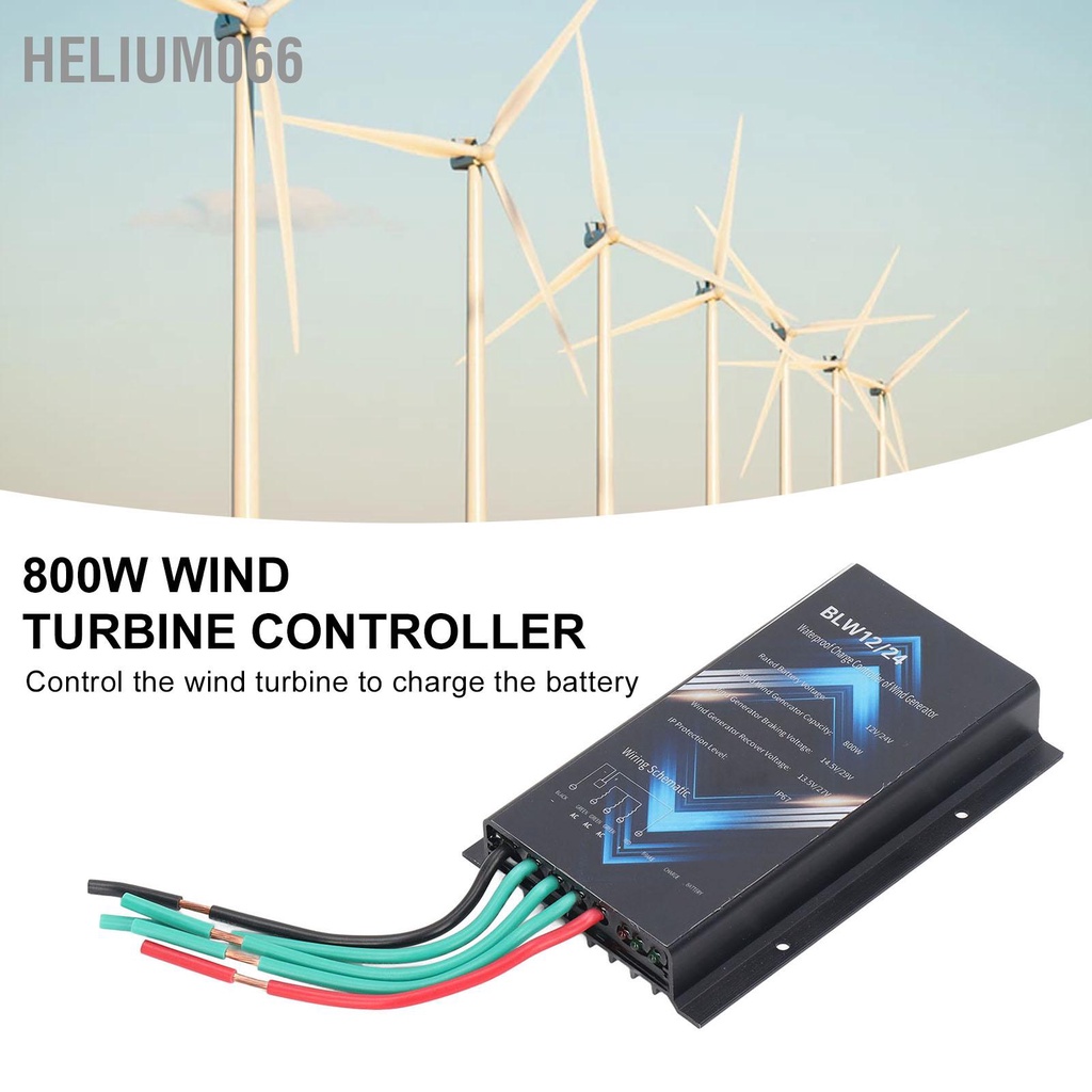 Bộ điều khiển tuabin gió 800W Hợp kim nhôm IP67 máy phát điện không thấm nước 12V 24V Helium066