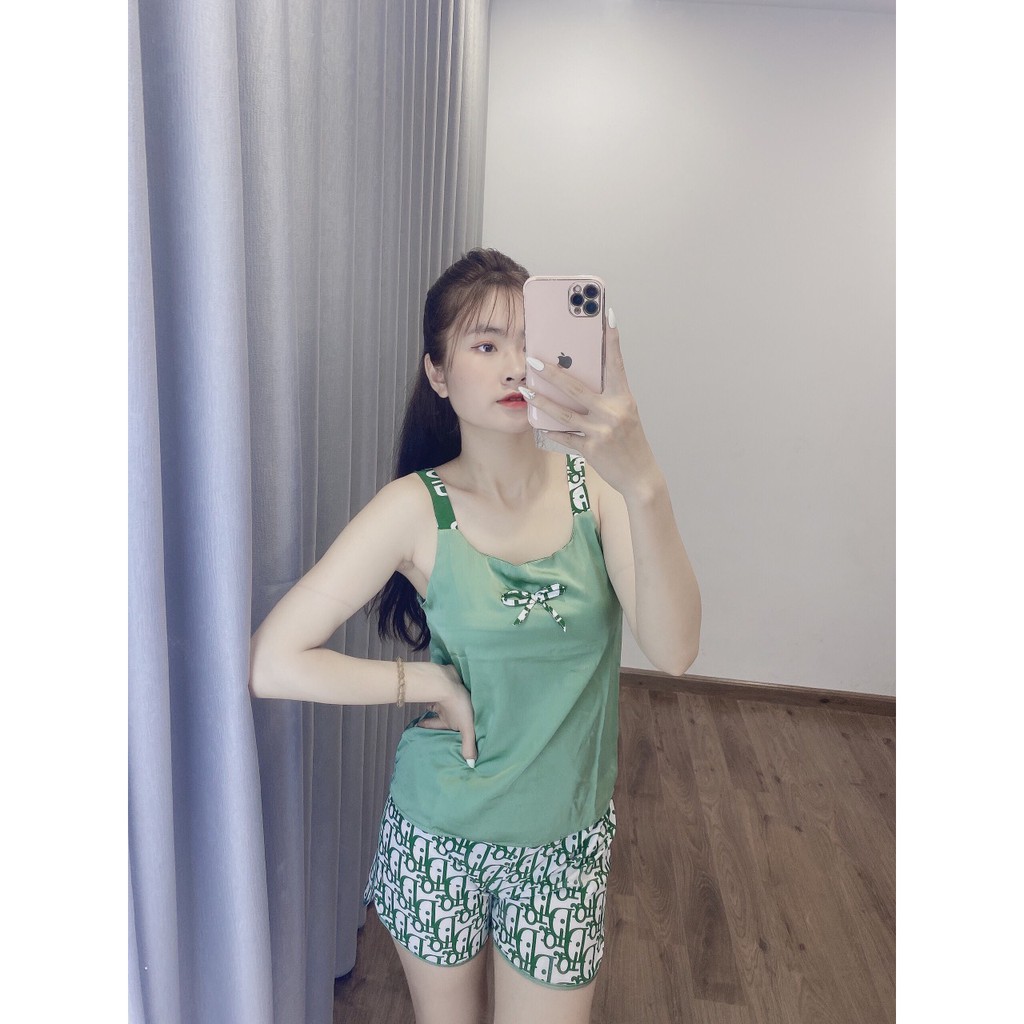 ( Xả Hàng Bán Lỗ) Bộ Đồ Pijama-Bộ Đùi Lụa Satin Hàng Cao cấp Loại 1 [ảnh thật sp] | BigBuy360 - bigbuy360.vn