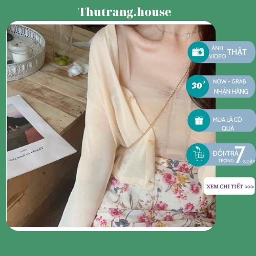 Áo len nữ khoác ngoài cardigan kiểu croptop tăm mỏng tay dài dệt kim cao cấp MSP468