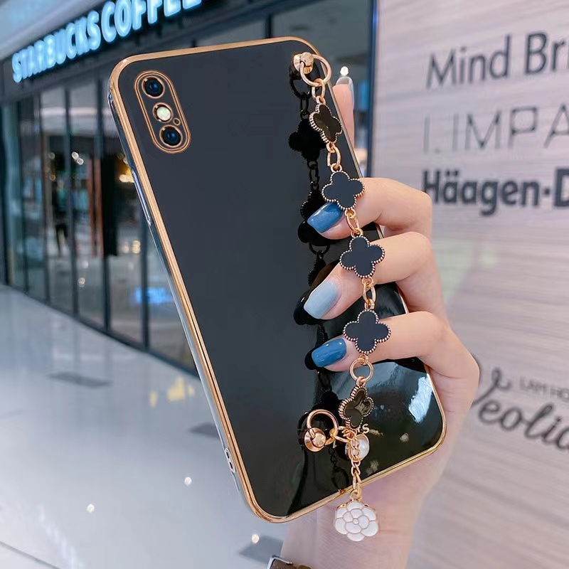 Ốp Điện Thoại Mạ Điện Có Vòng Tay Cho iPhone XR X XS MAX 7plus 8plus 6plus i7 i8 i6 i11 i13