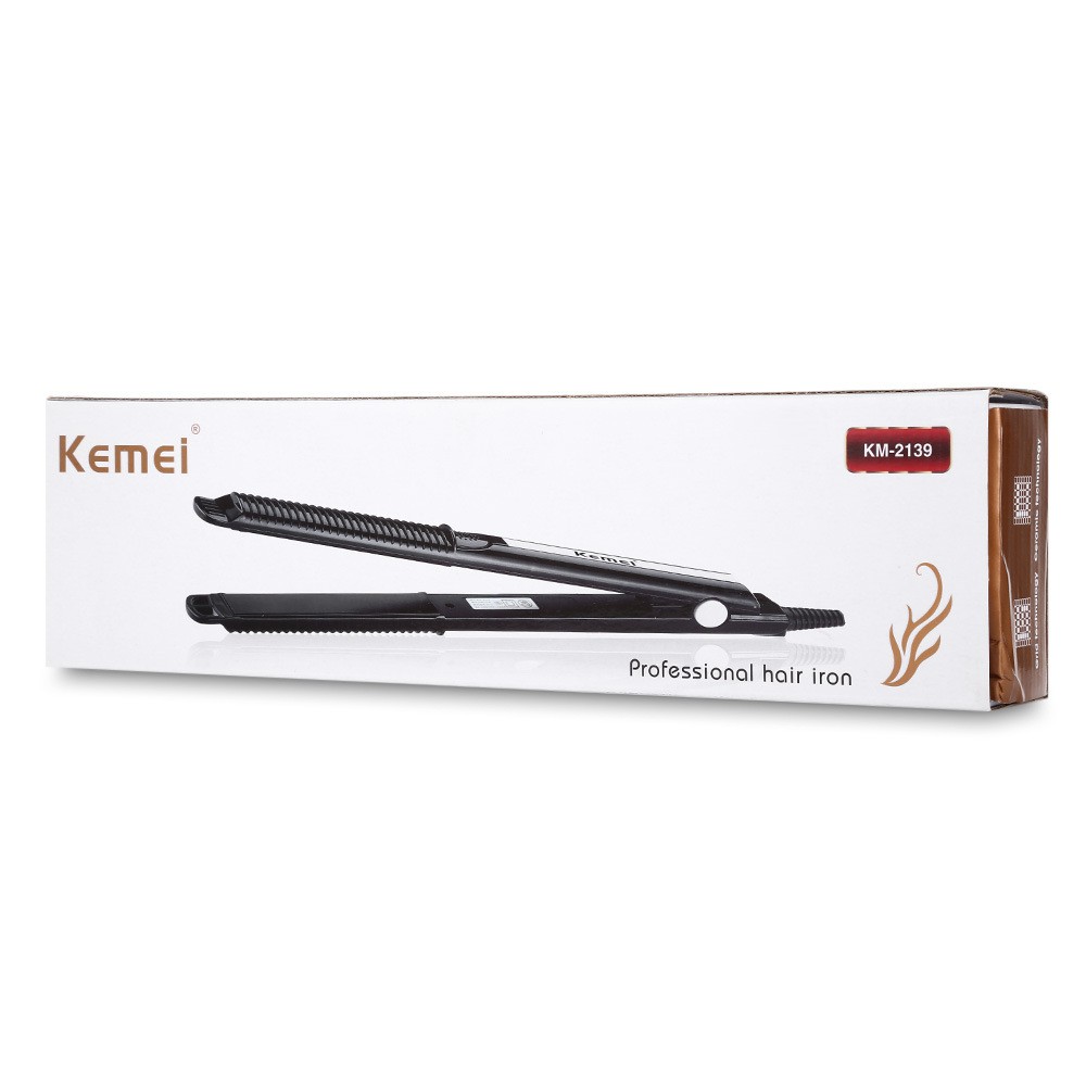 Máy Duỗi Uốn Bản nhỏ Cao Cấp 2 in 1 Với 5 Mức Chỉnh Nhiệt Kemei 2139