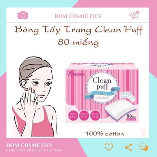 Bông Tẩy Trang Clean Puff Cao Cấp 80 miếng chính hãng Nhật Bản