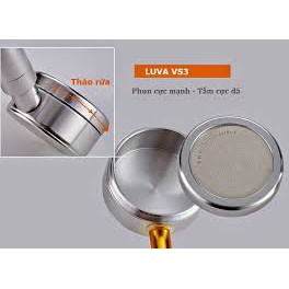 Vòi Hoa Sen Tăng Áp Luva VS3, BH 1 Năm, Đổi Lỗi 30 Ngày, Nhôm Đúc Nguyên Khối, Tăng 400% Áp Lực Nước