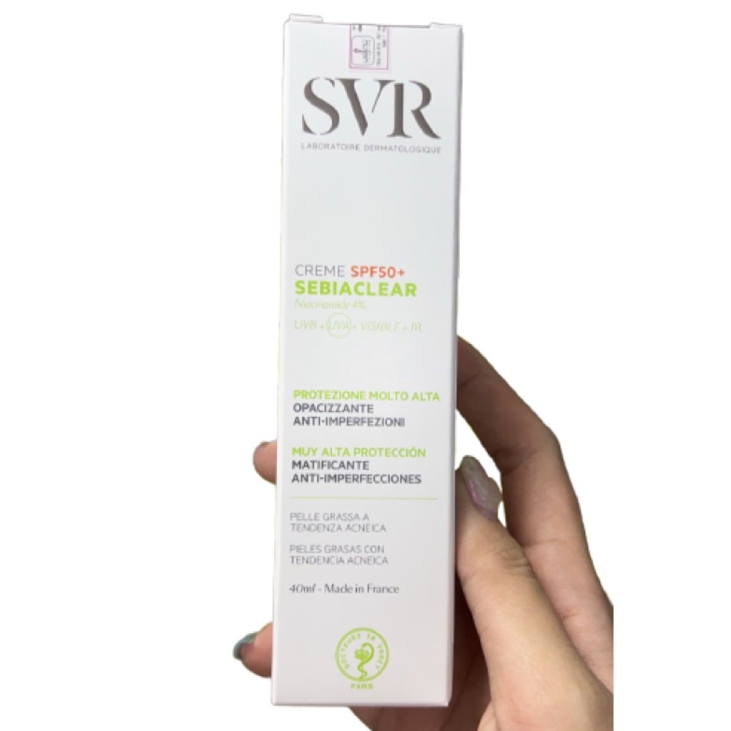 Kem Chống Nắng SVR Sebiaclear Creme Dành Cho Da Dầu Mụn SPF50+ 50ml
