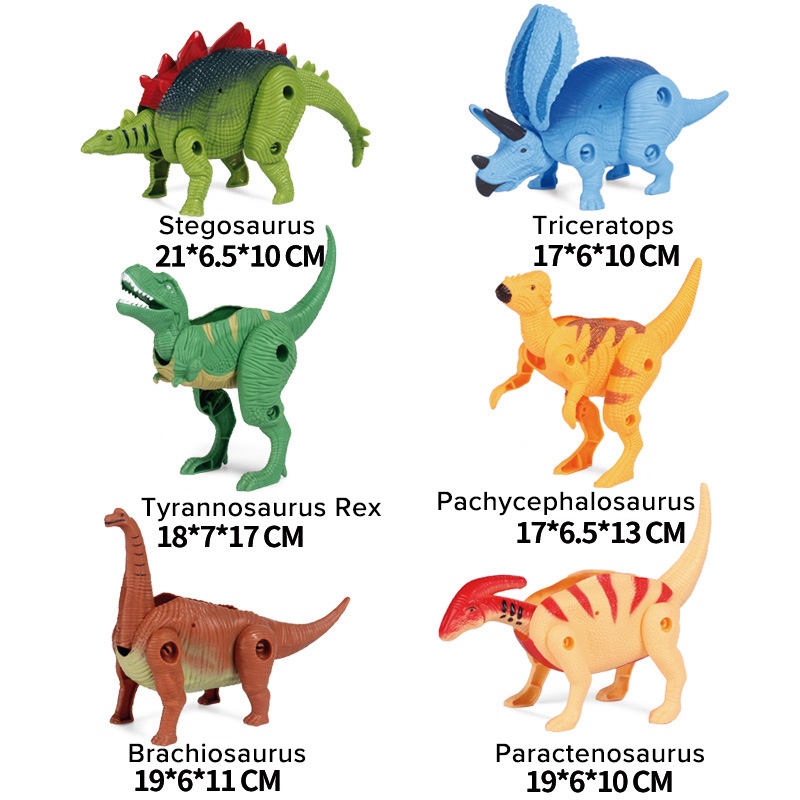 Đồ chơi lắp ghép khủng long ZHAN QI TOYS nhiều loài tùy chọn dạy học cho bé