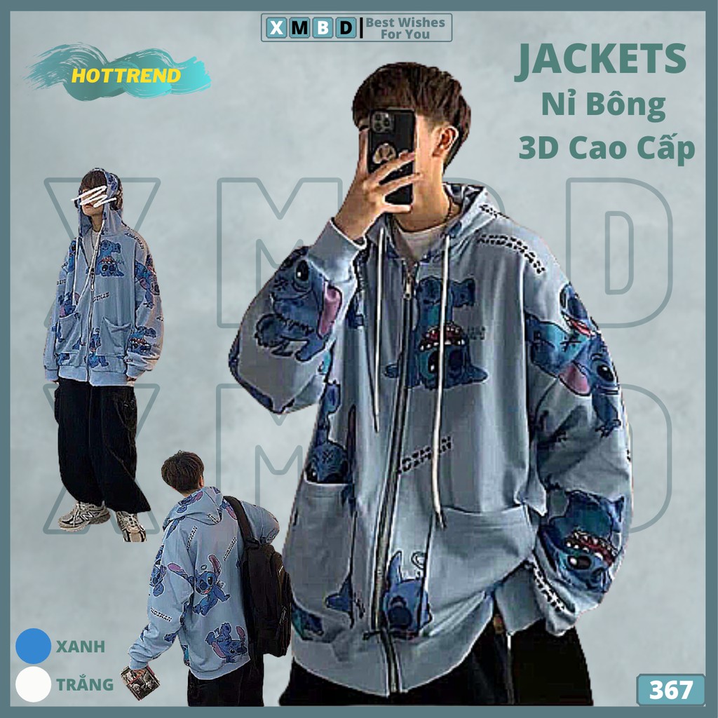 Áo Khoác Nỉ Bông Stick 3D Hàng QC Cao Cấp Áo Khoác Jackets Nam Nữ Nỉ 3D STICK - AK367