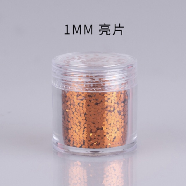 Hũ 10gr kim tuyến 1mm, trang trí nail, resin, ốp điện thoại