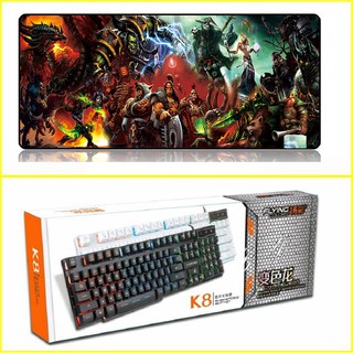Bàn phím game giả cơ K8 có đèn led 7 màu