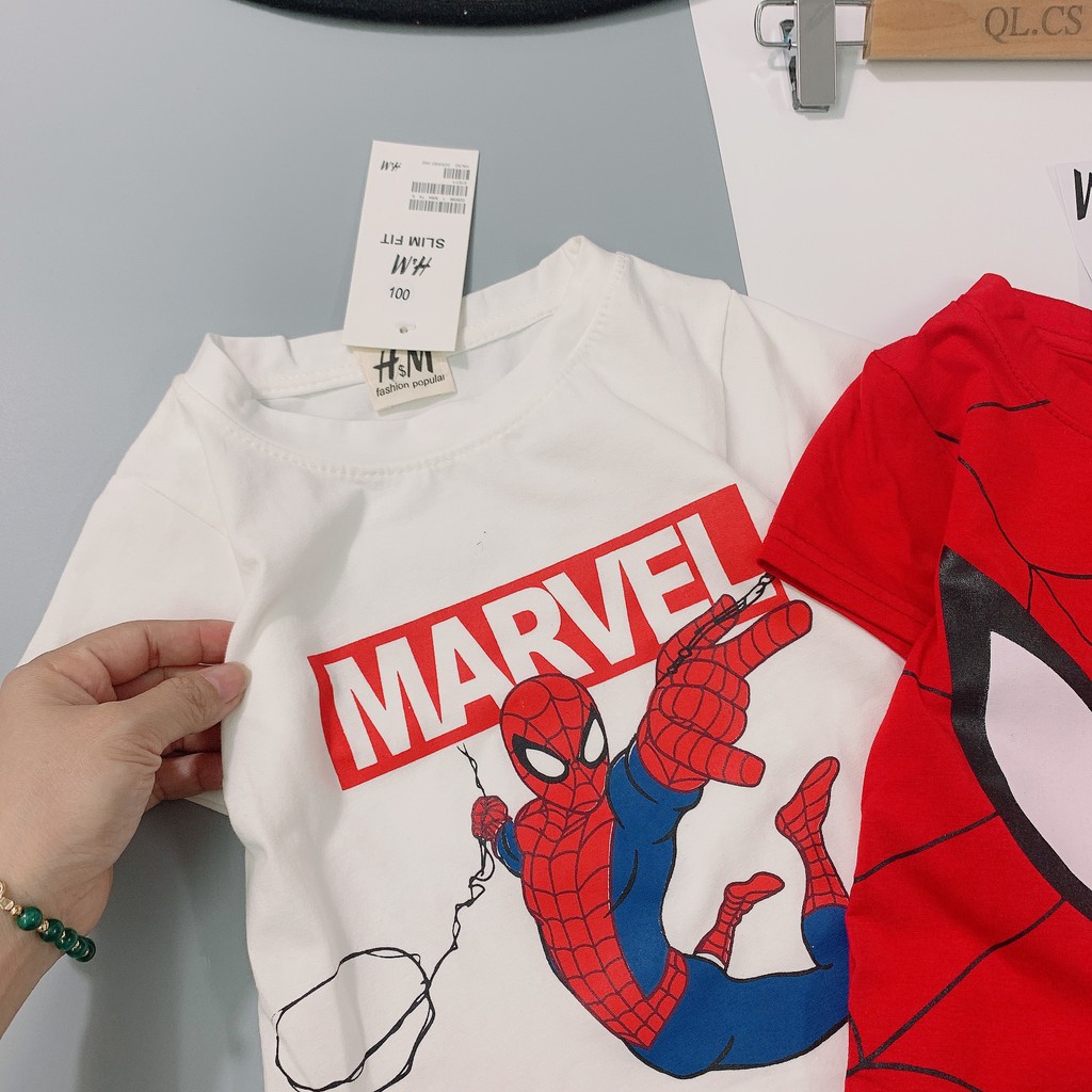 Sét 2 áo phông siêu nhân nhện cho bé trai