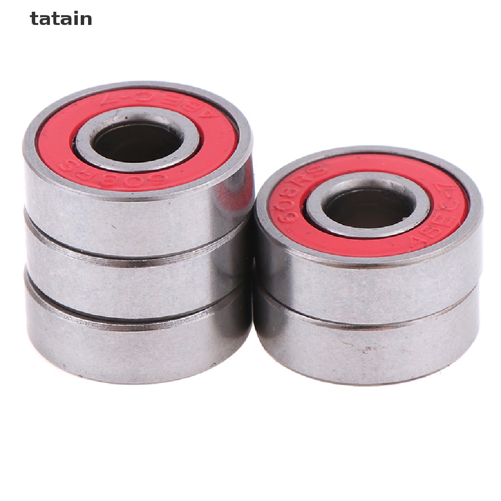 [TAT] 5Pcs Red ABEC-7 608RS Skateboard Roller Sealed Ball Bearings 8x22x7mm CVX