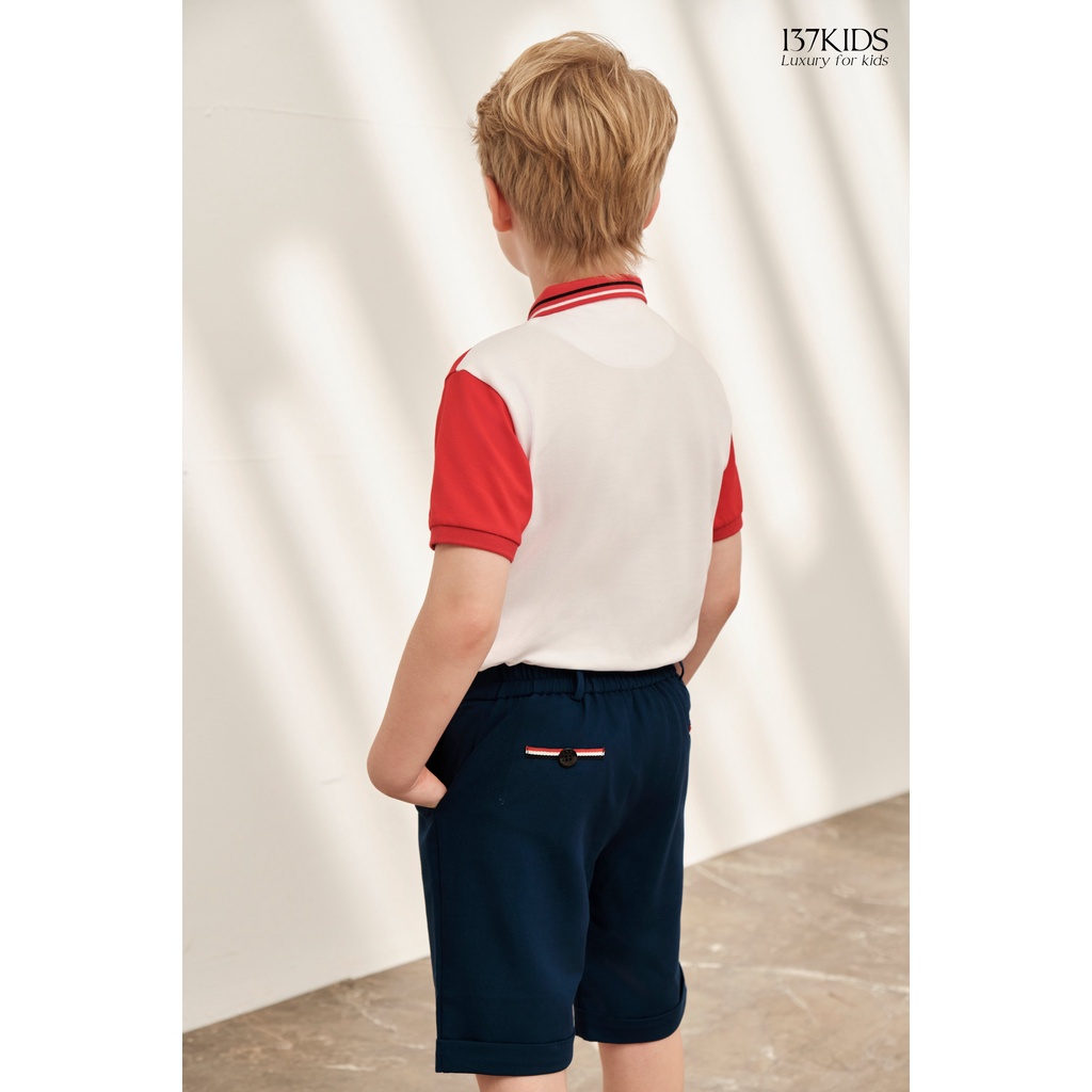 Áo polo cotton 137KIDS thiết kế năng động thoáng mát cho bé trai bé gái APL2222