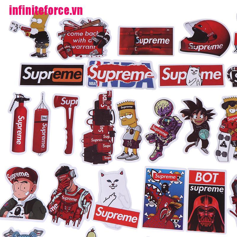 Bộ 50 Miếng Dán Trang Trí Họa Tiết Graffiti Dễ Thương