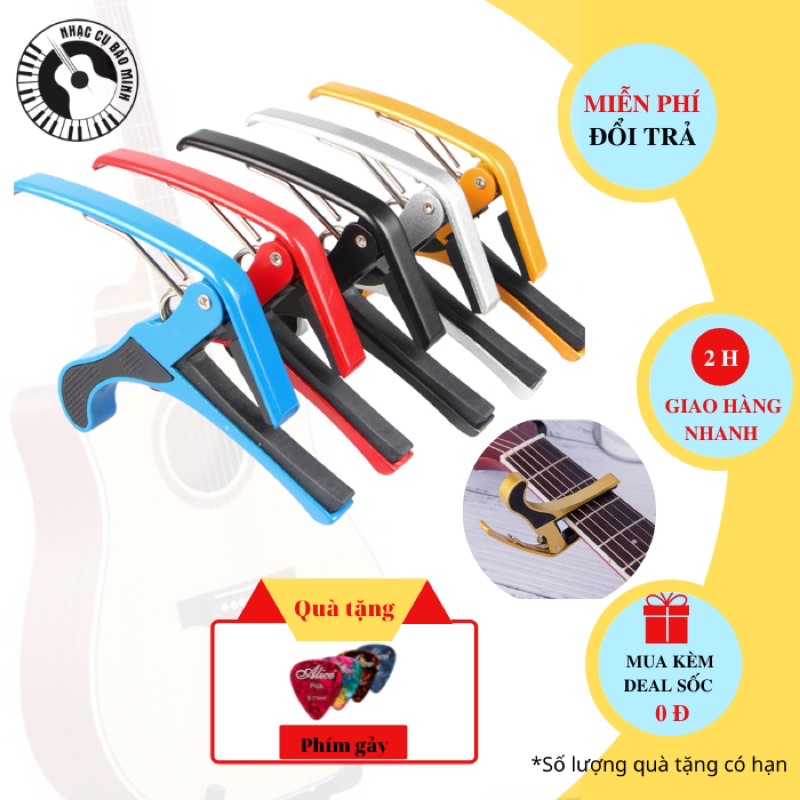 Capo guitar, acoustic, guitar classic, ukulele, phụ kiện âm nhạc bằng kim loại