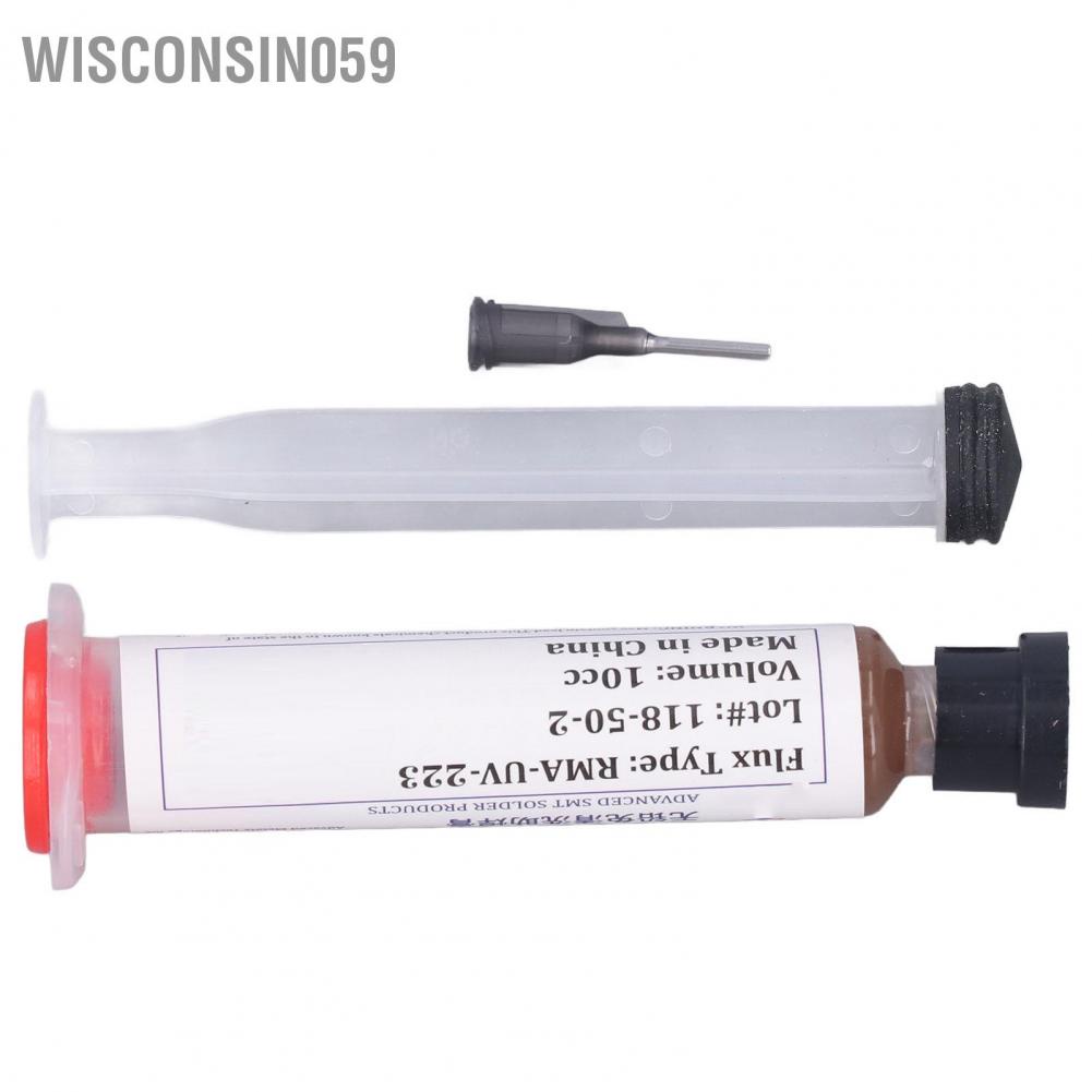 Wisconsin059 Soldering Flux Removable No Clean Oil Paste Welding Phone PC Repair Tool 10cc RMA‑UV‑223