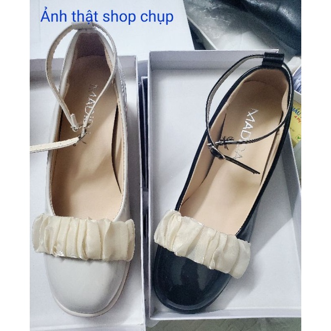 Giày nữ cao gót tiểu thư nữ tính đế vuông nhún GB238 Eudora6868