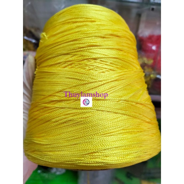 Cuộn dây dù màu vàng siêu to dài 1.200m nặng 1kg làm vòng
