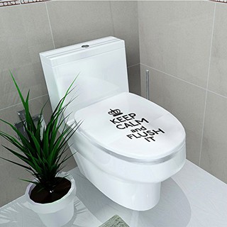 Decal dán nắp bồn cầu chữ Keep Calm BC11