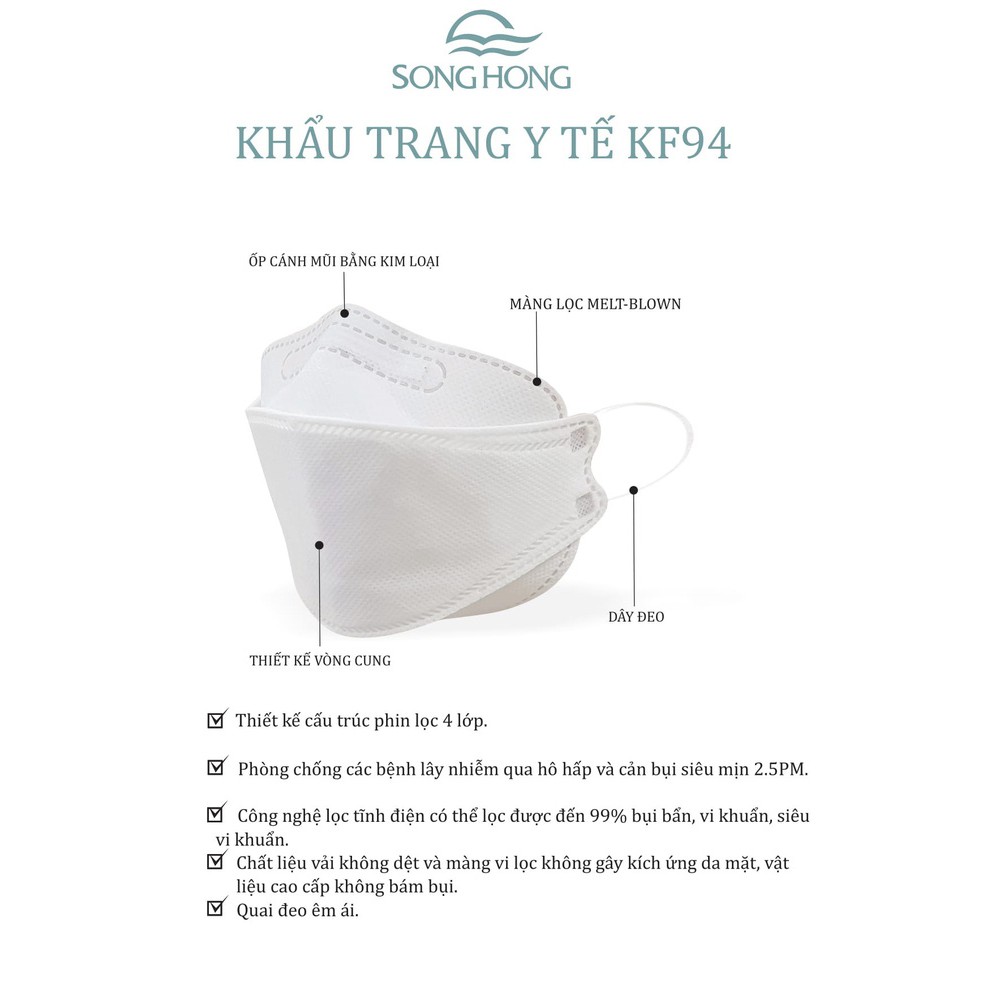 Khẩu trang y tế KF94 Sông Hồng