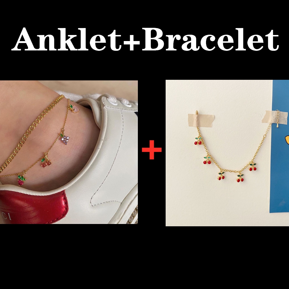 Lắc Chân Đính Hình Quả Anh Đào Xinh Xắn Kiểu Hàn Quốc | BigBuy360 - bigbuy360.vn