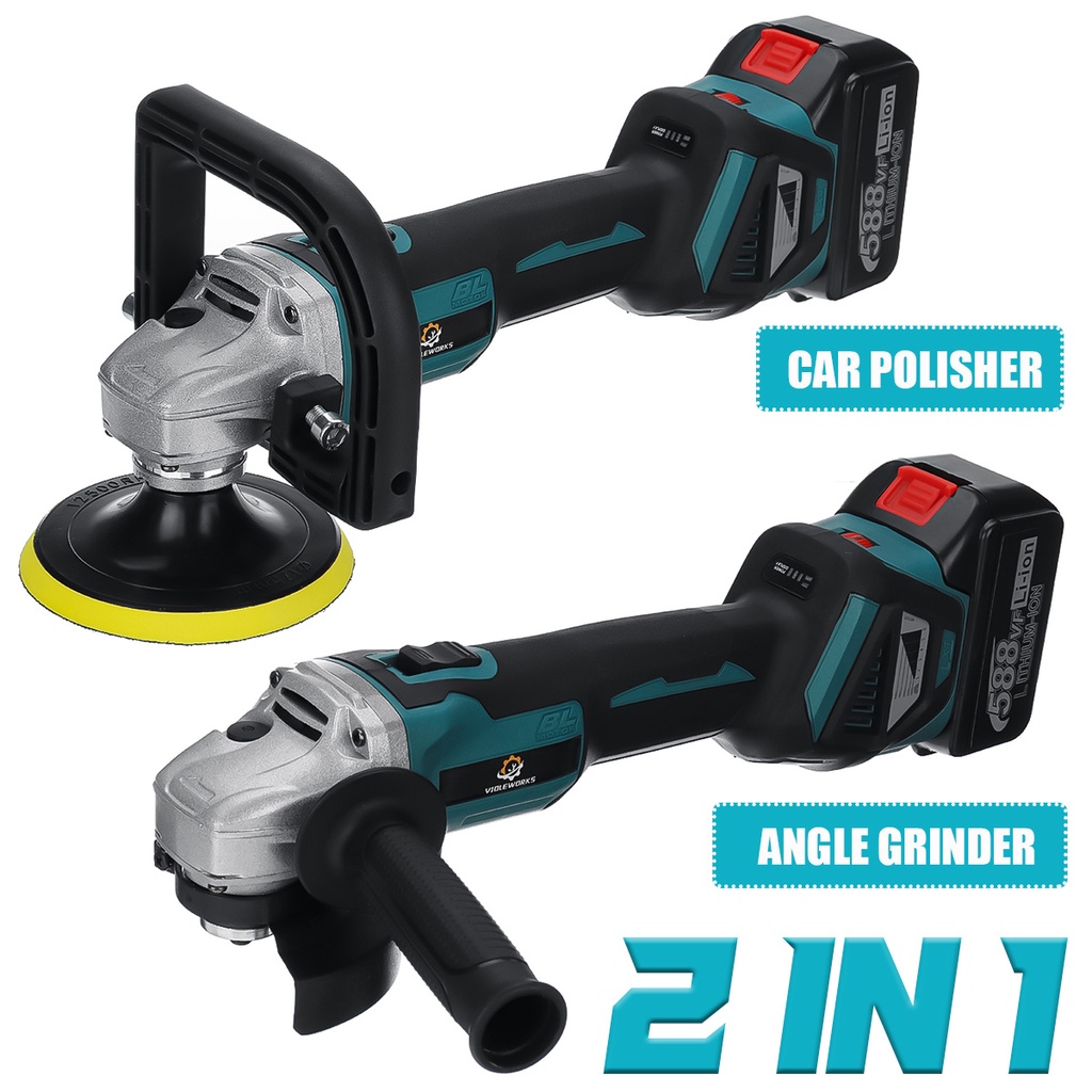 Máy Mài Đánh Bóng Xe Hơi 588vf Không Chổi Than 2 Trong 1 6 Tốc Độ