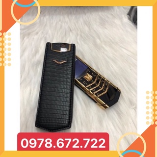 ⚡[ẢNH THẬT] Bao da Vertu Singature S đứng không nắp da vân ngang⚡