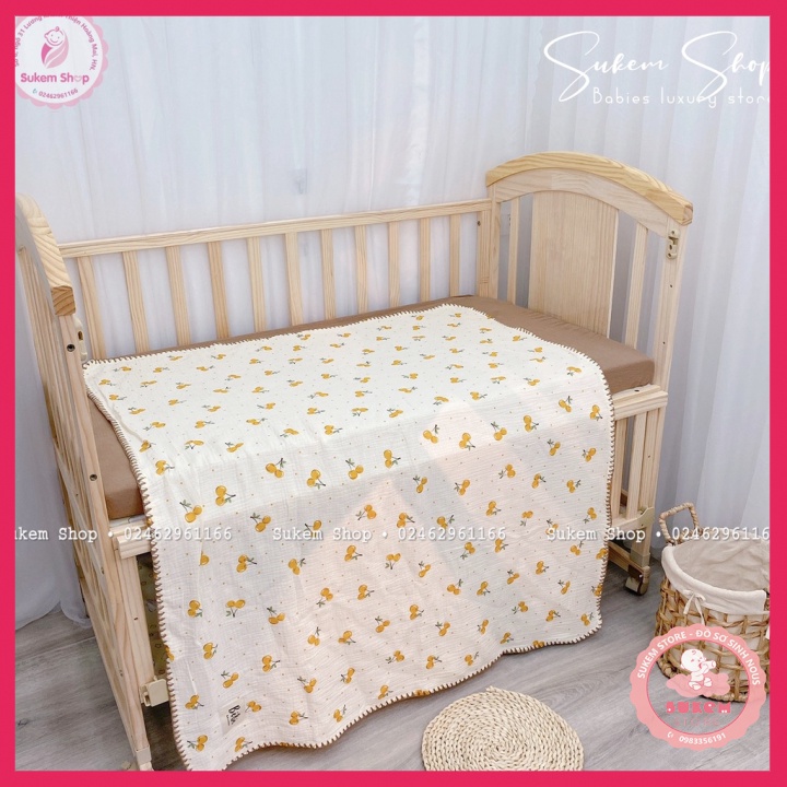 Chăn Xô Cho Bé/Chăn Xô 4 Lớp VIỀN TO BéBé Chất Xô Hàn Thoáng,Mềm, Siêu Nhẹ