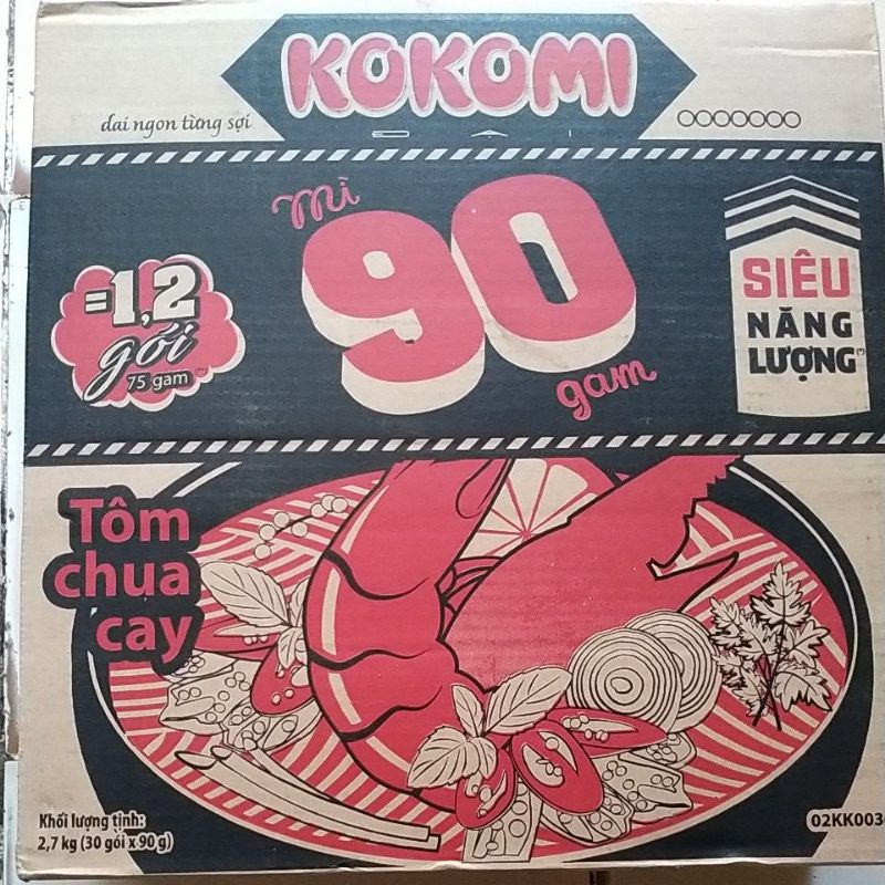 1 thùng  Kokomi đại (90g*30 gói)