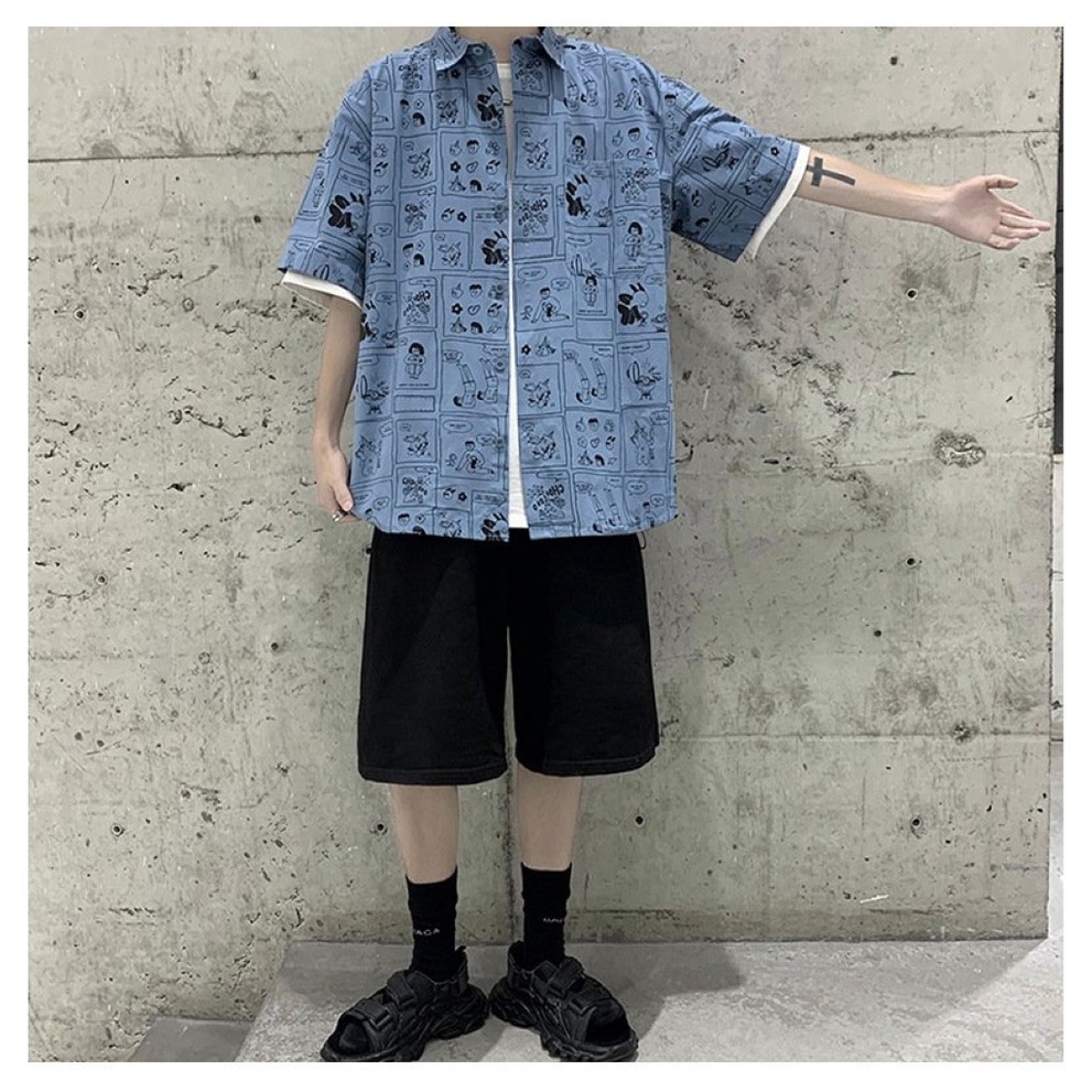 Áo sơ mi unisex from rộng nam nữ , sơ mi nam nữ vải voan lụa mịn mát free size 40kg - 70kg