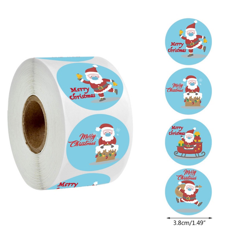 Cuộn 500 Nhãn Dán Trang Trí Giáng Sinh