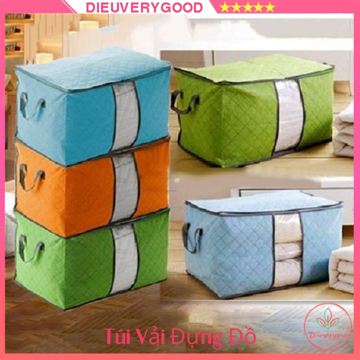 Túi để đồ cỡ lớn bằng vải có khóa kéo tiện dụng dieuverygood