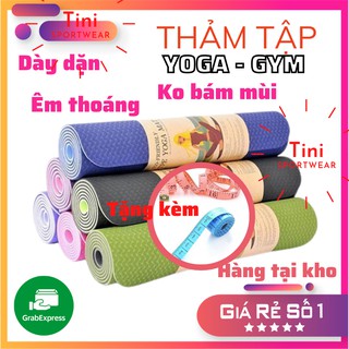 Thảm Tập Yoga 2 Lớp TPE 6 mm, Siêu Bền
