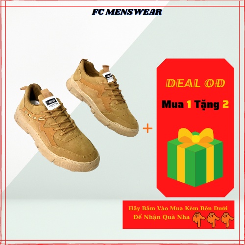 Giày Da Lộn Nam 🔴𝑭𝑹𝑬𝑬𝑺𝑯𝑰𝑷🔴 Giày Nam Đẹp [ Hàng Độc Nhập Khẩu]- Bảo Hành Dài 1 Năm - SNK510 Màu Vàng Bò | BigBuy360 - bigbuy360.vn