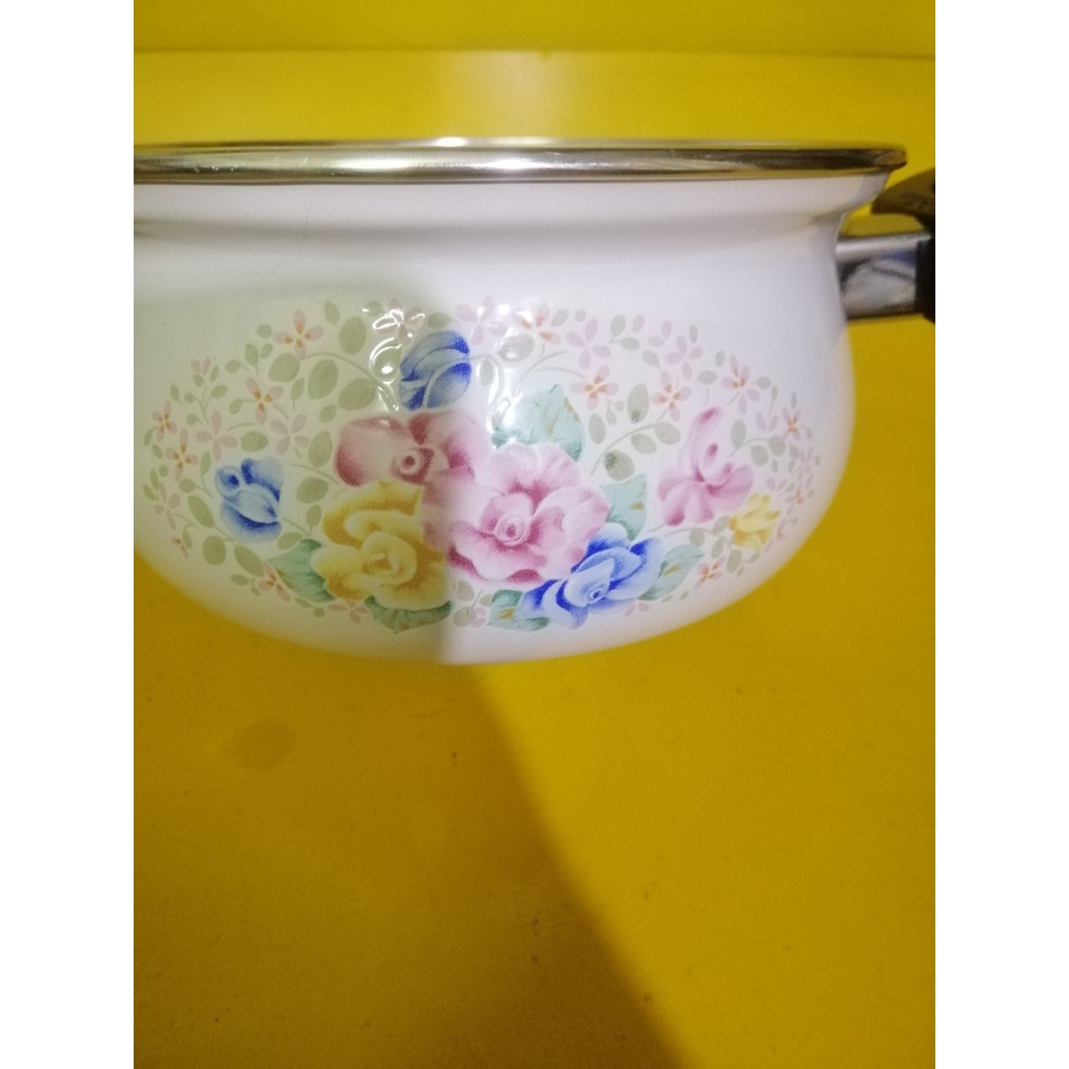 Nồi men nội địa Nhật, size 16.5cm, cao 8.5cm (mã 755), Dùng được bếp từ