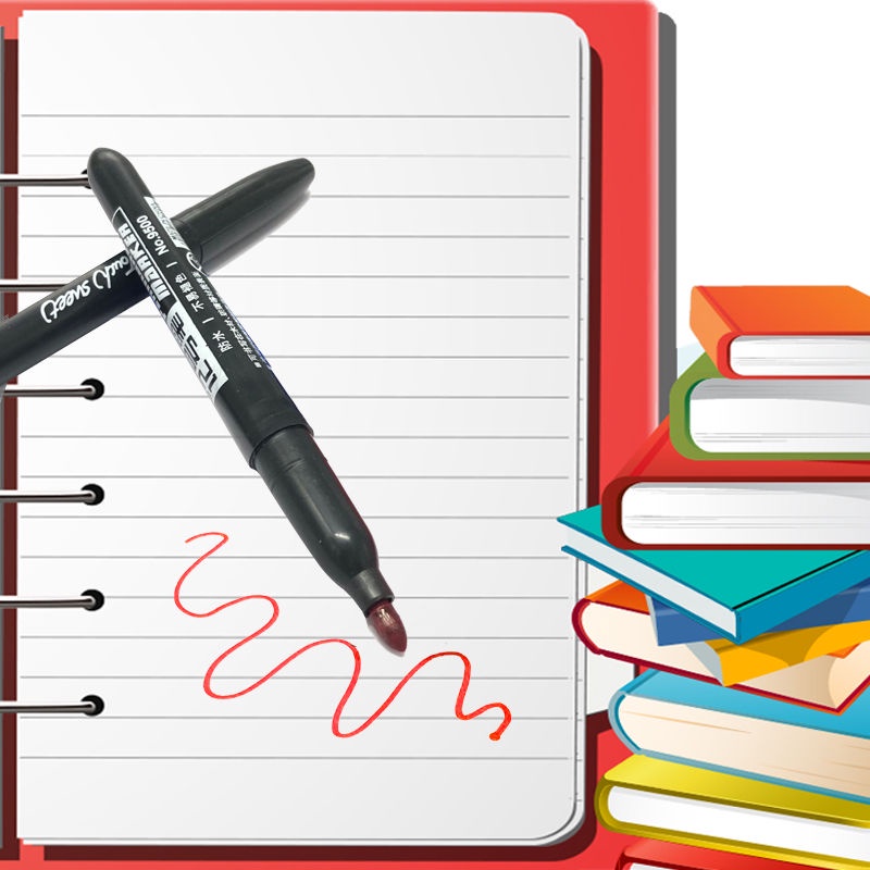 1 Cây Bút Lông Đơn Chống Nước Không Phai Màu Đỏ/Xanh Dương/Đen Tùy Chọn Dành Cho Học Sinh/Văn Phòng