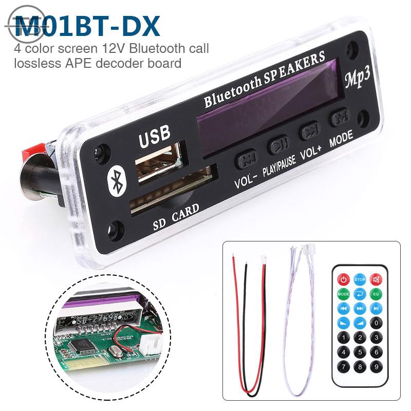 Tesong Bo mạch giải mã MP3 Bluetooth 5.0 DC 5V / 12V kèm remote điều khiển và 2 dây cáp