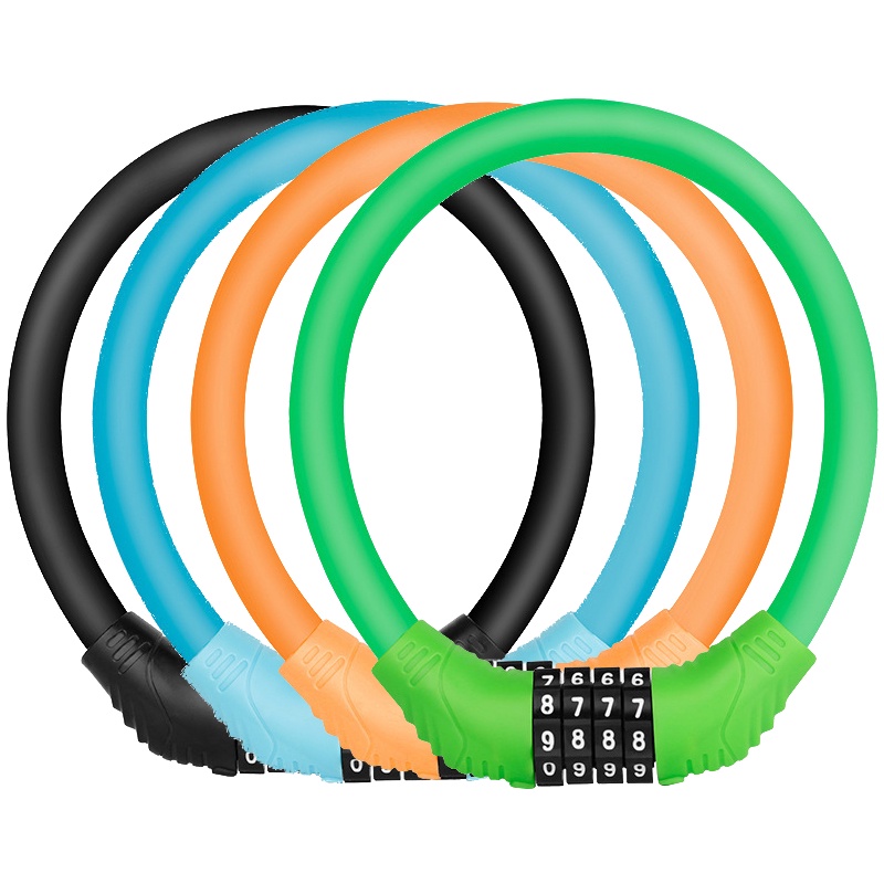 Bộ Khóa Xe Đạp 4 Chữ Số Chống Trộm Bằng Thép Dày Dặn