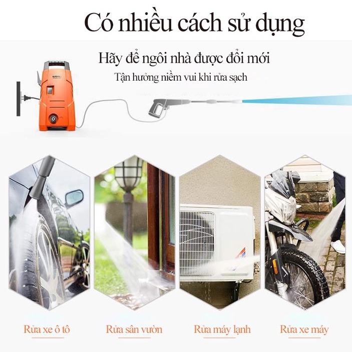 Vòi xịt cao áp Công cụ làm sạch xe ngoài trời tiện lợi-HM215