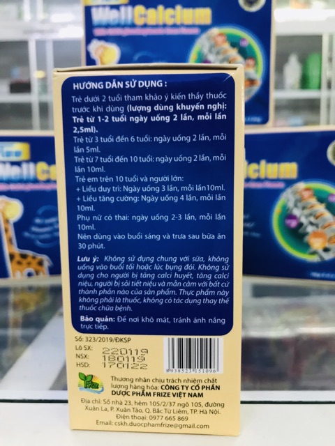 ✅ ( Bác sĩ khuyên dùng ) Bổ sung calci cho trẻ Wellcalcium hộp 20 ống