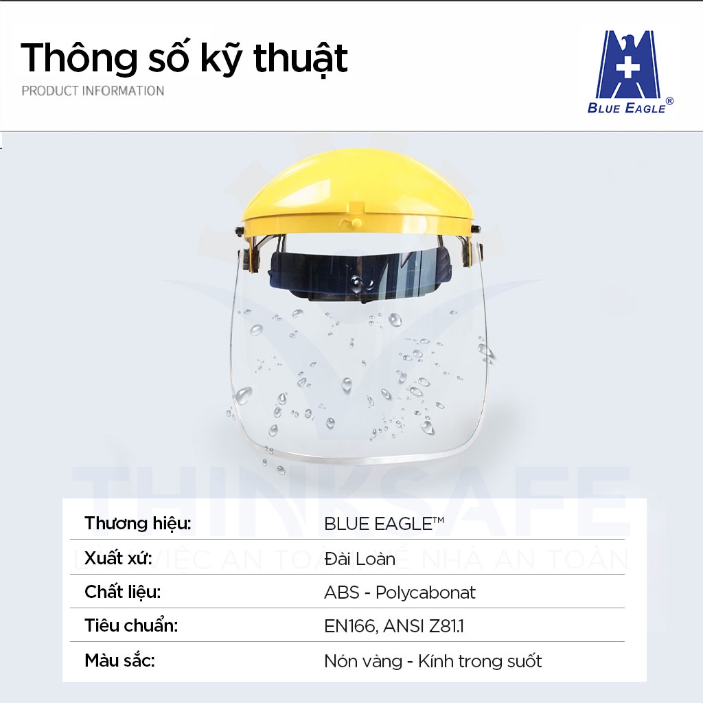 Kính chắn bảo hộ Thinksafe Blue Eagle, kính bảo vệ che kín khuôn mặt chính hãng, chống tia UV, chống bụi,  đa năng