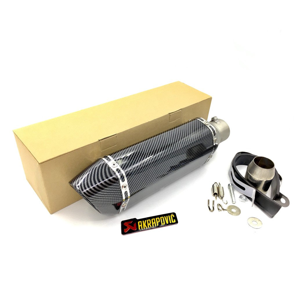 Lon pô Akrapovic Carbon - Nhập khẩu