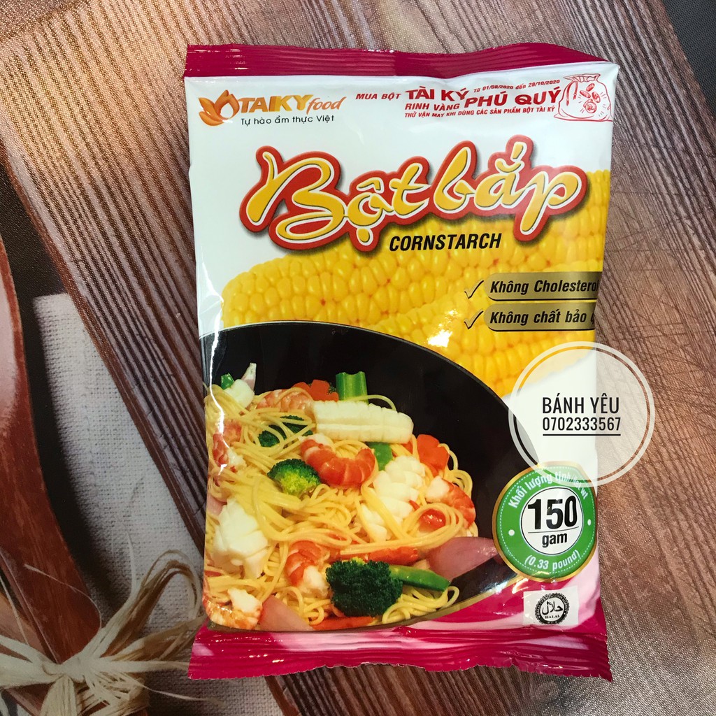 [Mã 77FMCGSALE1 giảm 10% đơn 250K] Bột bắp ngô Tài Ký 150g