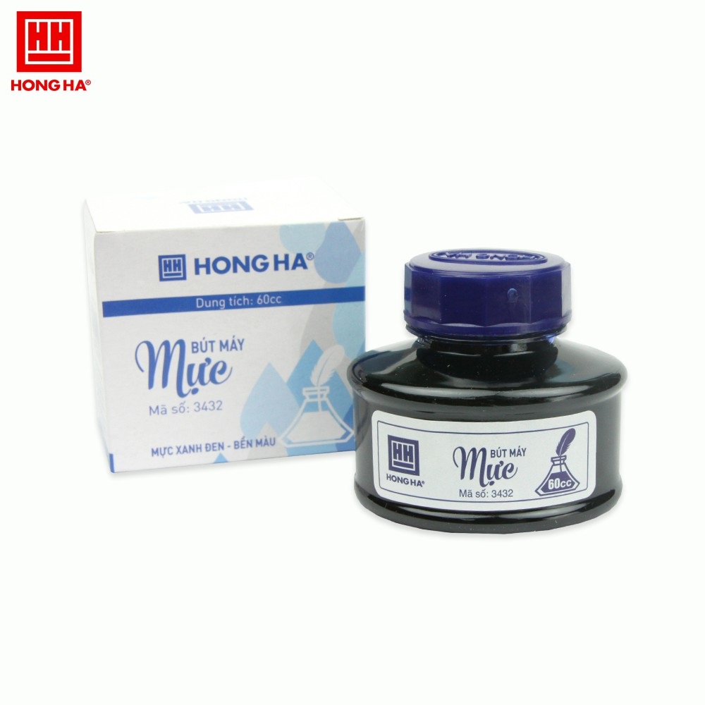 Mực bút máy Hồng Hà 3432 / 3457 màu xanh tím đen