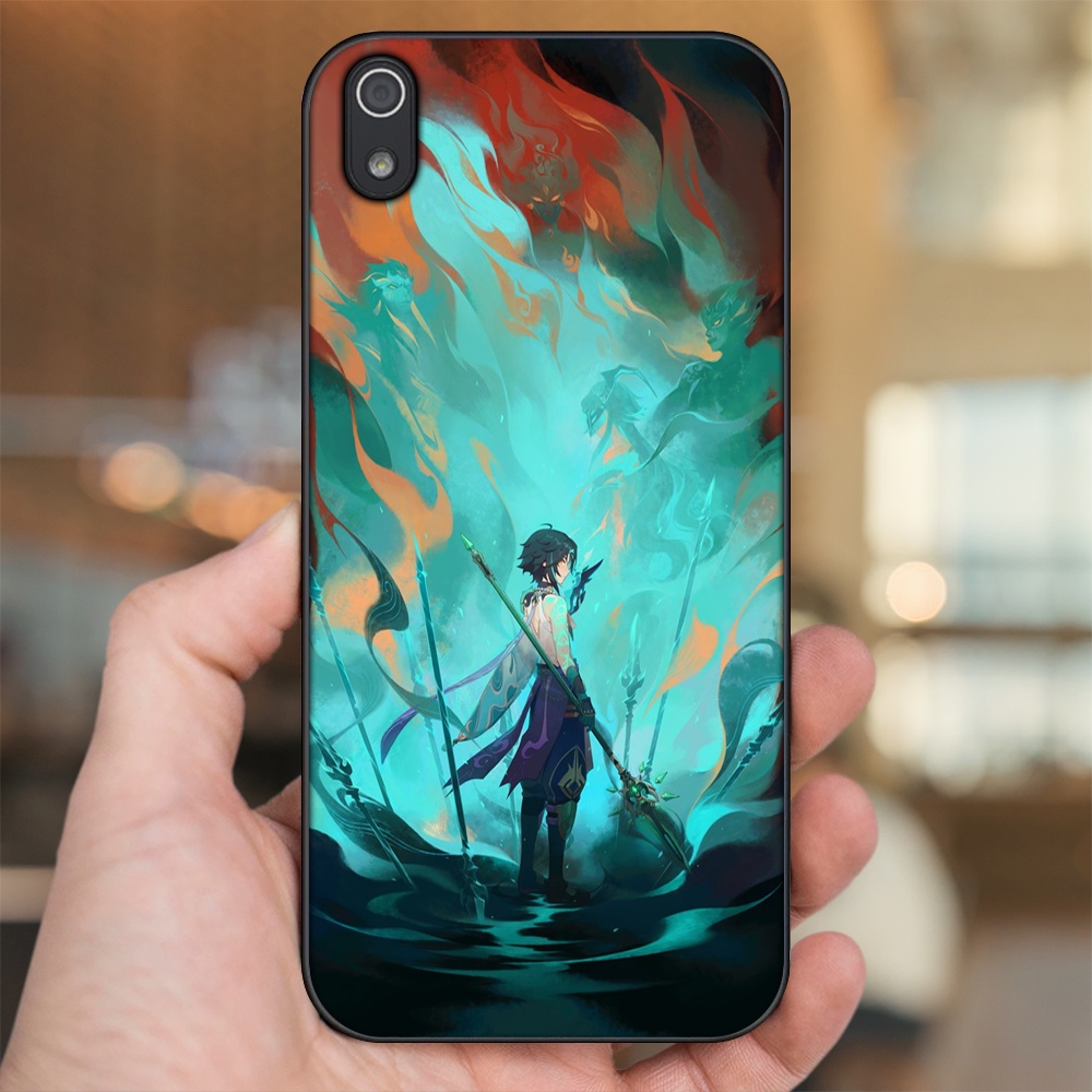Ốp lưng Xiaomi Redmi 7A viền đen in hình Xiao Genshin Impact