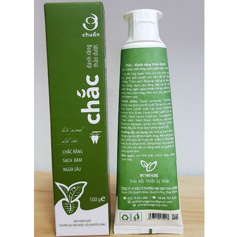 Kem Đánh Răng Thảo Dược Thiên Nhiên Chắc Tuýp 100g