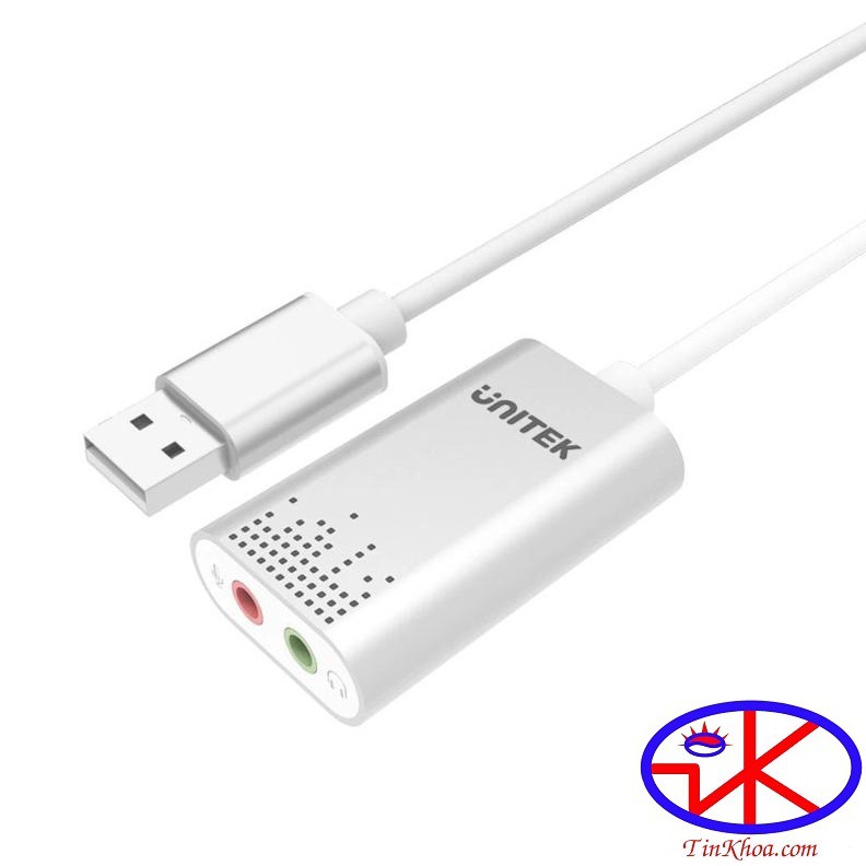 Cáp xịn- USB sound UNITEK Y247 -Chuyển cổng USB ra 2 cổng âm thanh và micro jack 3.5mm