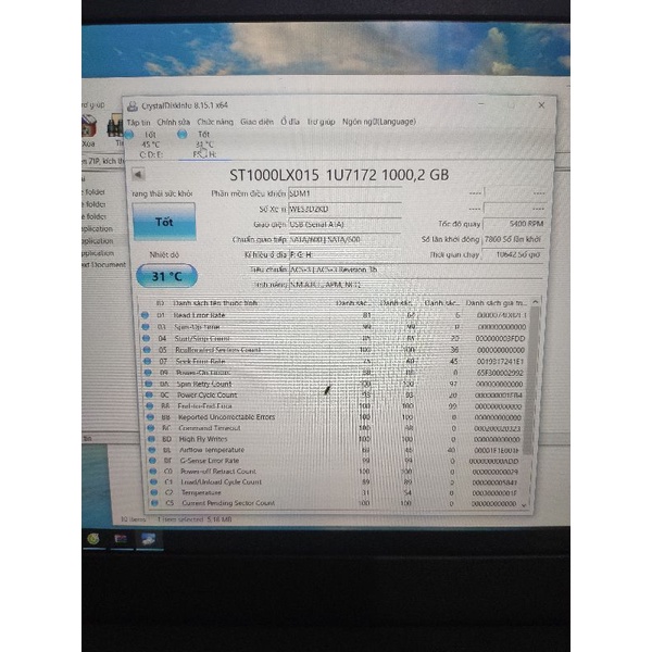 HDD laptop Seagate  2,5 inch 1Tb 1000gb tháo máy sức khỏe 100% | BigBuy360 - bigbuy360.vn