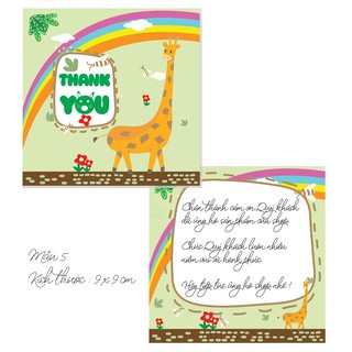 100 thẻ cảm ơn khách hàng - Mẫu Mẹ & Bé