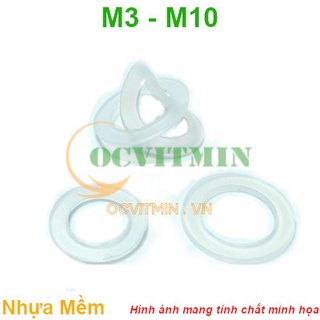 Shopee.vn/ocvitmin  Vòng Đệm Nhựa Mềm M3 M4 M5 M6 M8 M10 Long Đen Nhựa