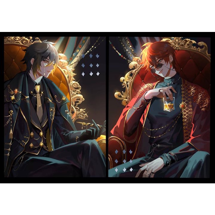 Postcard Genshin Impact ép nhũ