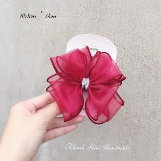Kẹp tóc nơ đỏ size 10,5cm * 11cm cho bé gái ( ảnh thật )